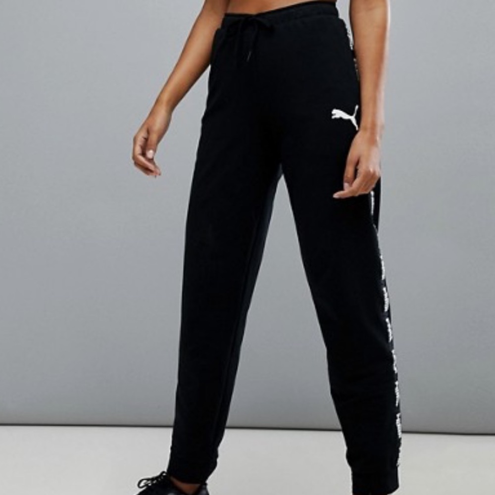 Black & White Puma Active Joggers Size Large